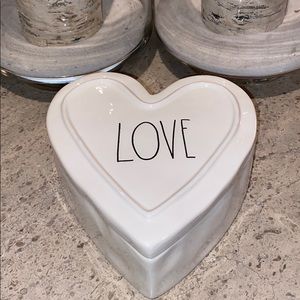 Rae Dunn “Love”ceramic box.